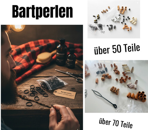 Herren bartperlen set wikinger - bartperlen,