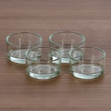 klare Teelichtgläser flach für 40mm Standard Teelichter Glas Teelichthalter