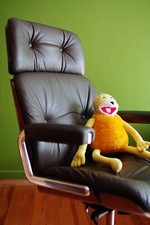 Martin Stoll Giroflex Prof. Karl Dittert Pasal Stuhl Bürostuhl Eames Ära Leder