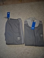 Adidas Beckenbauer Trainingsanzug Hose M Jacke L grau