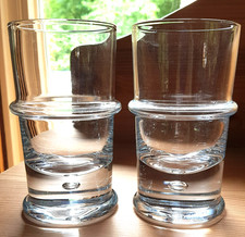 2 schwere dänische Wasser- Cocktailgläser / Holmegaard, Sidse Werner / Regiment