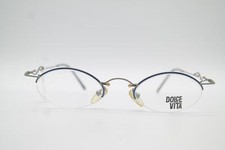 Vintage DOLCE VITA by CASANOVA DV-36 Blau Silber Gold Halbrand Brille NOS