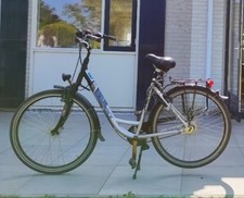 Damenfahrrad Rabeneick 28 Zoll schwarz-silber / 8-Gang Shimao Schaltung 