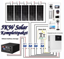 5KW Photovoltaikanlage mit Speicher Solaranlage Komplettpaket Hybrid PV Anlage