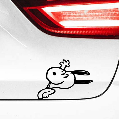 Aufkleber snoopy winken 9cm - aufkleber,