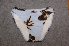 BIKINI UNTERTEIL  GRÖSSE 36 HELLBLAU BRAUN BLUMEN SEAFOLLY