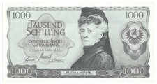 +++ 1000 Schilling 1966 Bertha von Suttner   als Werbemittel   UNC +++
