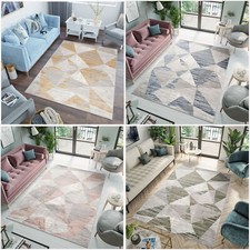 Teppich Wohnzimmer Jugendzimmer Kurzflor Designer Teppich NEU