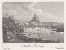 Saarburg Original Stahlstich Frommel 1833