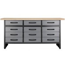 Werkstatt Werkbank 170 cm 12 Schubladen Profiqualität Werktisch Montagewerkbank