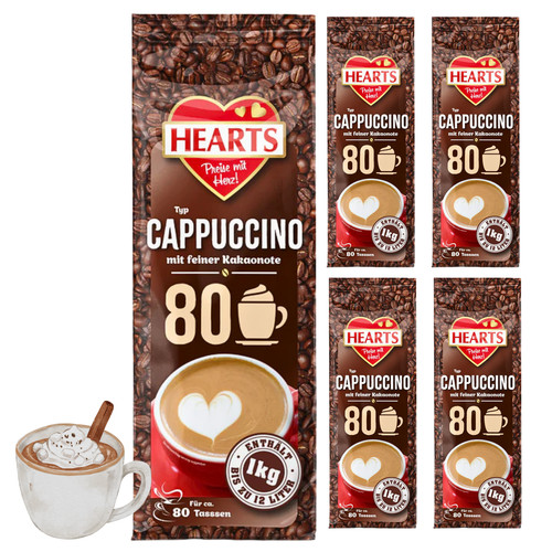 Hearts cappuccino mit feiner - hearts,