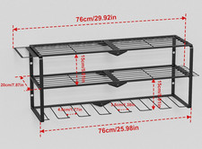Werkzeugregal, Wandhalterung für Schlagbohrer Akkuschrauber & Werkzeug Schwarz