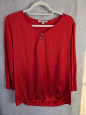 elegantes Blusenshirt comma Satin rot Gr.42