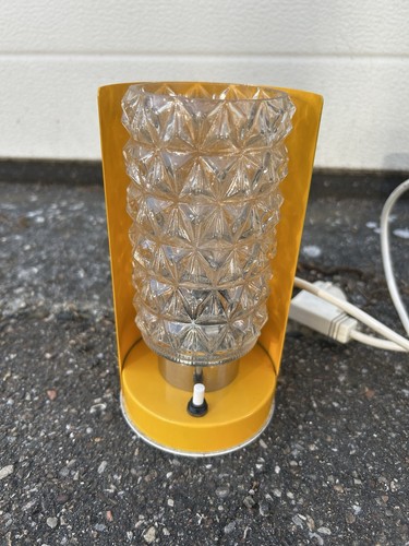 Nachttischlampe gelb 60er 70er - nachttischlampe,