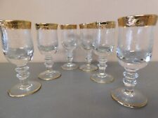 6 wunderschöne Gläser THERESIENTHAL Mintonborde Likörgläser