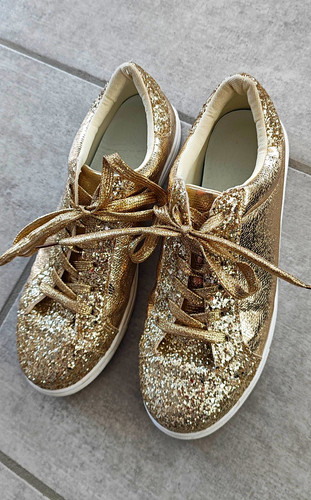 Goldfarbene glitzer low top - goldfarbene, low-top