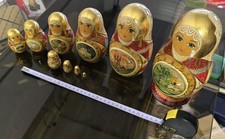 große Matroschka Babuschka aus Holz mit Relief