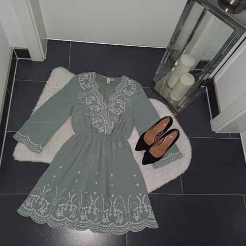 Blusenkleid mintgrün xs - blusenkleid,