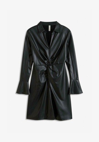 Lederimitat kleid und - lederimitat-kleid,
