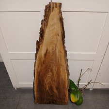 Deko Nussbaum WALNUSS Schwarten BRETT ca103x40x3,7cm Baumkante DIY Basteln Rinde