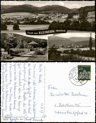 Ansichtskarte kleinern edertal - ansichtskarte, kleinern-edertal
