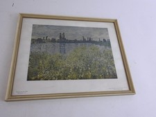 altes Bild Claude Monet Die Ufer der Seine bei Vetheuil