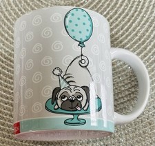 STEINBECK Becher Hund Luftballon Birthday Mops Tasse Top Zustand!
