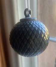 Lyngby Porcelæn Dekorationskugel Ø7 cm Rhombe dunkelgrau Porzellan