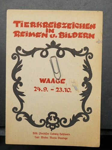 Faltkarte waage ludwig - faltkarte,