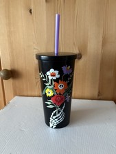 Starbucks  Thermobecher Edelstahl 500 ml Halloween Schwarz Bunt Nichtraucher