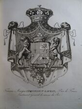 GRAVUR WAPPEN HERALDIK MARQUIS