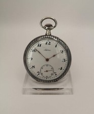 Antike Alpina Tachenuhr, 800er Silber, Tula-Silber