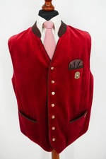 Spieth + Wensky Trachten Weste Gilet Gr.58 Baumwolle Rot sehr guter Zustand
