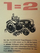 HANOMAG C 112, C 218, C 224 Prospekt / Werbung, sehr guter Zustand, ORIGINAL