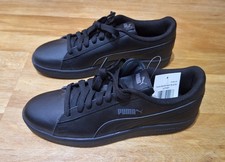 Puma Sportschuhe Gr. 42 *neu* Turnschuhe schwarz Leder Sneaker mit Etikett