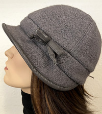 Damenhut Mütze Hut Kappe Schirmmütze Handarbeit Fischerhut warm DOPPELLAGIG NEU