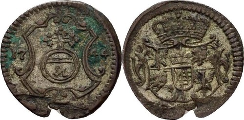 Sachsen pfennig 1744 - 1744, friedrich