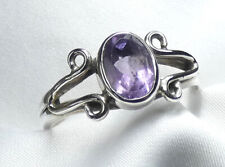 Ring 925 Silber Gr. 18,8 (59) facettierter Amethyst  Antikdesign NEU