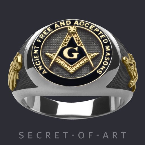 Freimaurer ring masonic 925 - freimaurer,