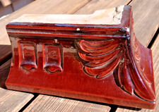 alte Kachelofenfliese aus der Jahrhundertwende, Eckkachel Gesims