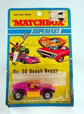 Matchbox Superfast Nr. 30B Beach Buggy lila &  gelb, kleiner Aupuff, Blisterpack