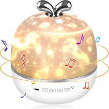LED Galaxy Projektor Sternenhimmel Kinder Sterne rotierende Spieluhr Nachtlicht
