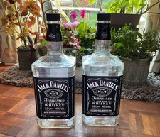 JACK DANIELS TENNESSEE WHISKY 3 LITER LEERE FLASCHEN & DECKEL X 2 SEHR SAMMLERSTÜCK