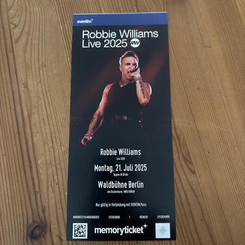 Robbie williams memory ticket - robbie,