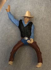 Schleich Figur Rodeo Cowboy blau braun zur Bull Riding Arena
