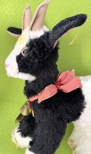 Steiff 6625/00 ziege goat altrosa Schleife Glocke Cosy Zicky Dralon