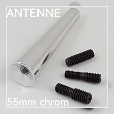 55mm chrom Designantenne Antenne für Honda Nissan Toyota Renault Mitsubishi