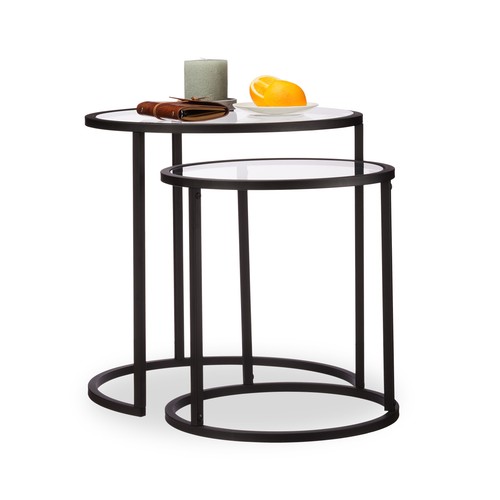 Beistelltische 2er set glas