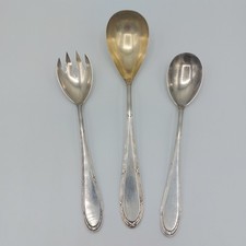 WMF Kreuzband – 3-teiliges versilbertes Besteckset - Salatbesteck & Saucenkelle