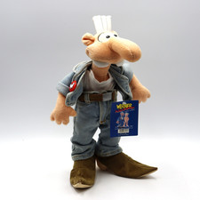 SIGNIERT Werner Brösel Beinhart Plüschpuppe 37 cm Achterbahn mit Etikett wie NEU